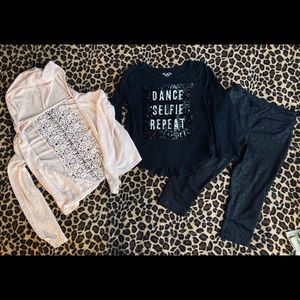Girl’s size 7, Dance Selfie 3 piece set.